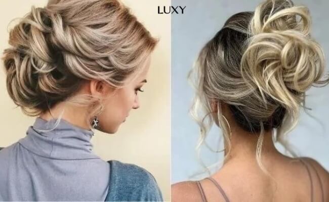 Búi tóc kiểu lộn xộn