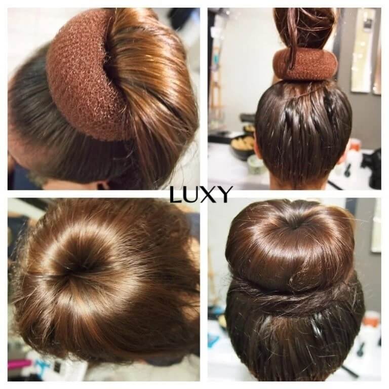 Búi tóc phồng đỉnh đầu