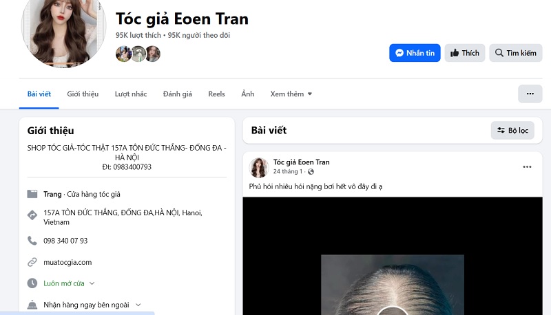 Tóc giả Eoen Tran
