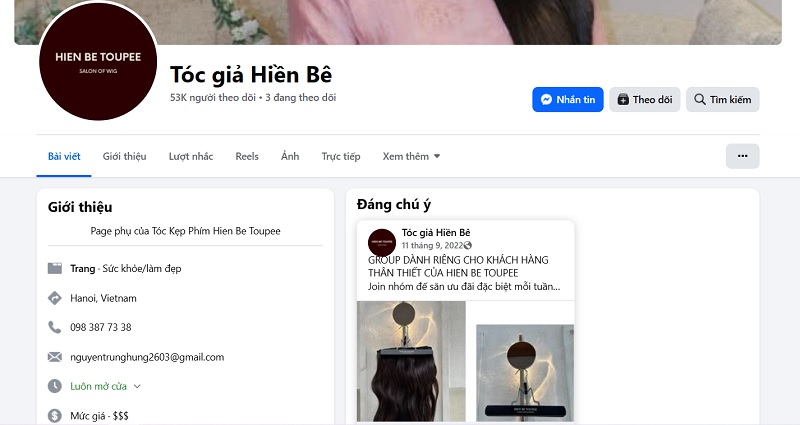Tóc giả Hiền Bê - Địa chỉ mua bán tóc giả​ Hà Nội