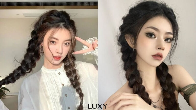 Tóc tết hai bên cho mùa hè
