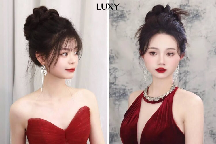 Kiểu tóc búi cao cho mùa hè