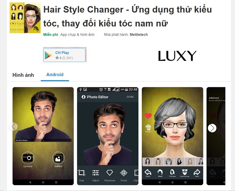 Phần mềm ghép tóc giả Hair Style Changer