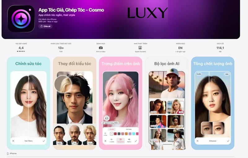 App Tóc Giả, Ghép Tóc - Cosmo