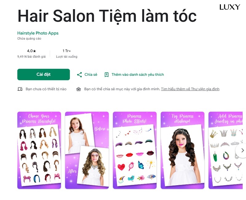 Phần mềm ghép tóc giả Hair Salon Tiệm làm tóc
