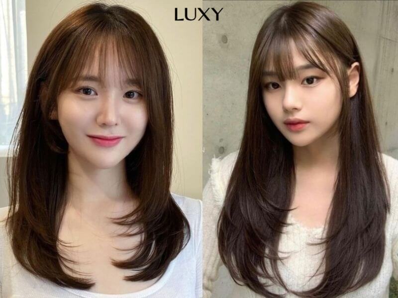 Tóc thẳng dài mái thưa