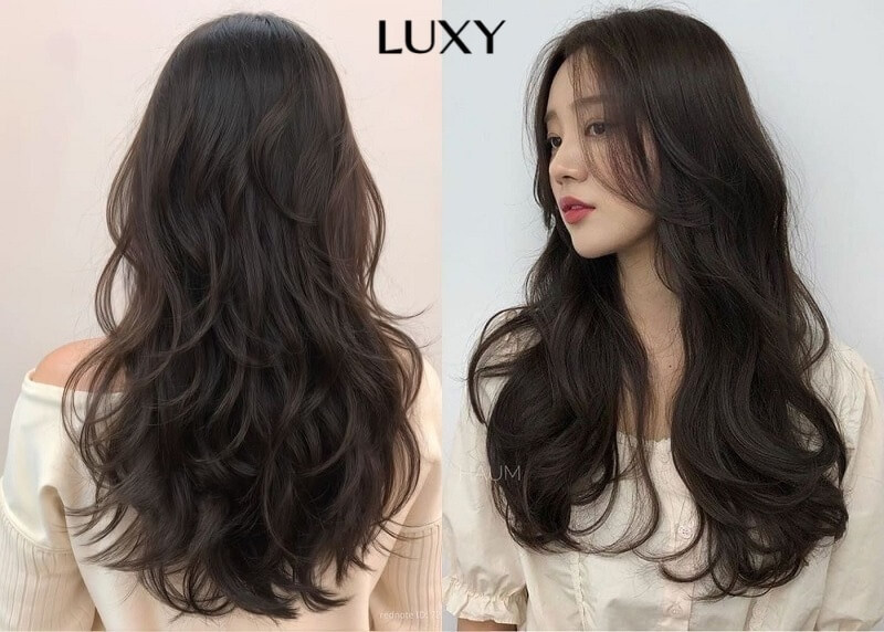 Tóc xoăn lơi nhẹ cho tóc dài