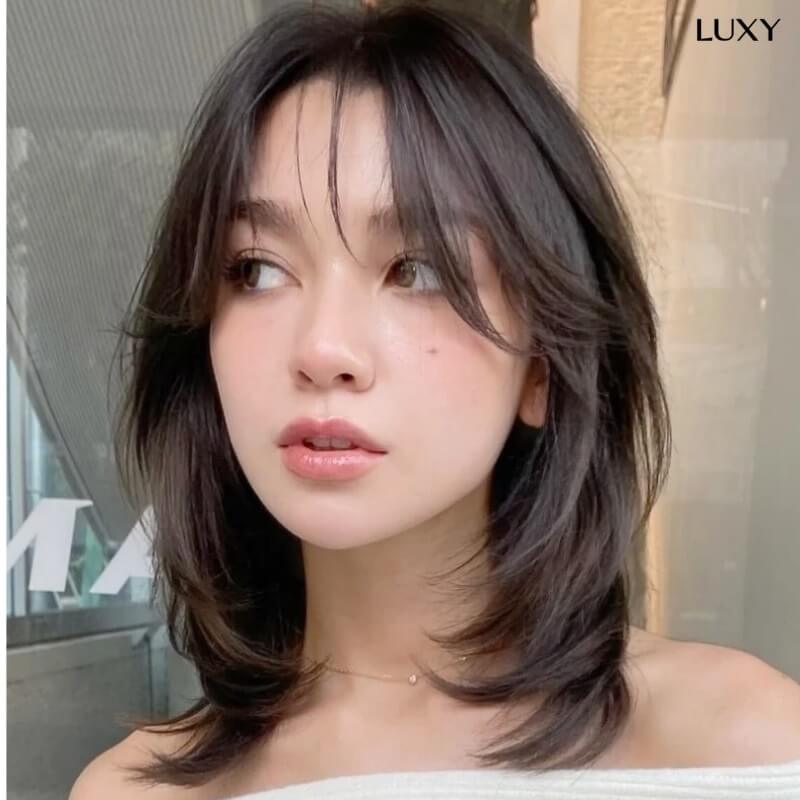Tóc giả dài xoăn nhẹ