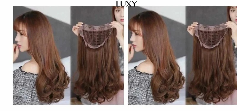 Cách đội tóc giả dài uốn đuôi