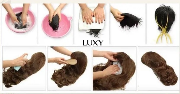 Bảo quản và vệ sinh tóc giả dài uốn đuôi