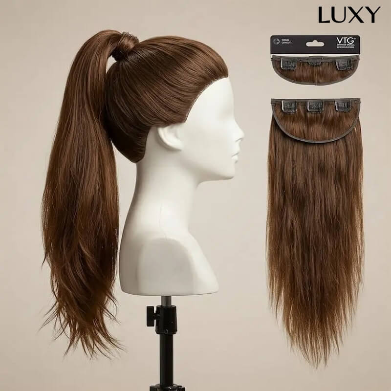 Tóc kẹp đuôi bằng tóc thật