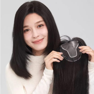 Tóc giả mái phủ hói bạc LUXY size 13x15 che hói bạc làm dày tóc bằng tóc thật siêu da đầu