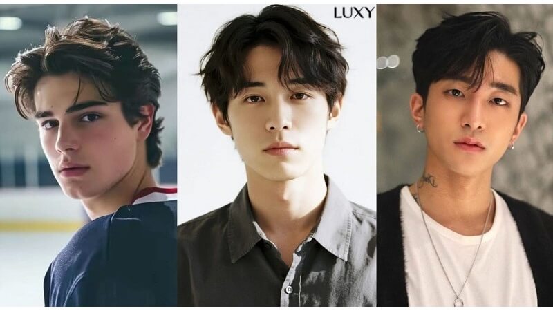 Tóc giả nam kiểu Side Part Hàn Quốc