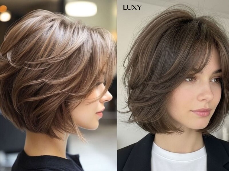 Tóc ngắn nữ bob nhiều tầng