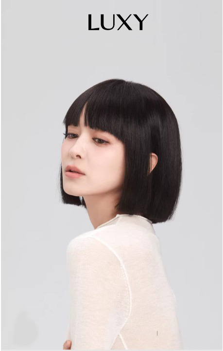 Tóc giả nữ LUXY kiểu bob dài ngang vai mái ngang bằng tóc thật