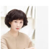 Tóc giả xoăn ngắn trung niên