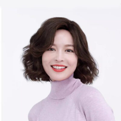 Tóc giả nữ ngắn LUXY xoăn lọn trung niên bồng bềnh trẻ trung bằng tóc thật