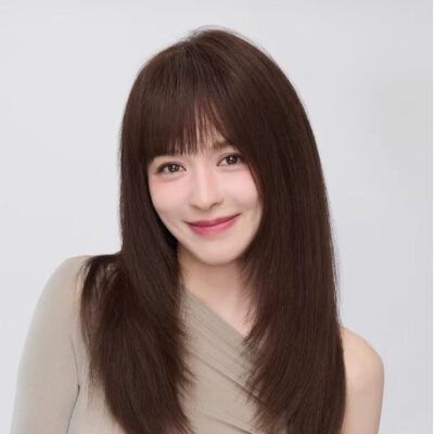 Tóc giả nữ nguyên đầu LUXY kiểu layer có mái dài ngang lưng có da đầu